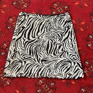 Urban Outfitters Zebra Mesh Mini Skirt